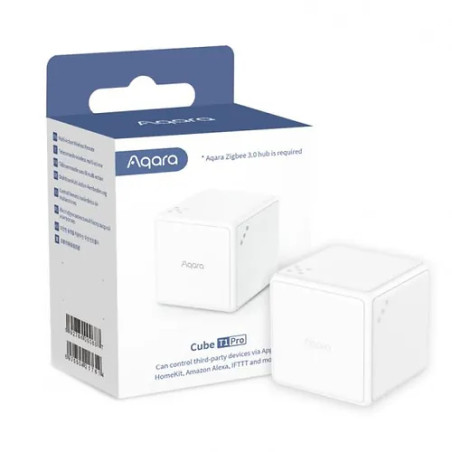 cub interactiv aqara cube t1 pro, cu pana la 6 actiuni programabile, zigbee