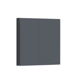 intrerupator inteligent aqara h1, necesita nul, 2 canale, zigbee, gri (ws-euk04-g)