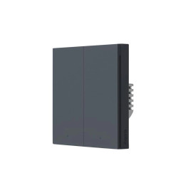 intrerupator inteligent aqara h1, necesita nul, 2 canale, zigbee, gri (ws-euk04-g)