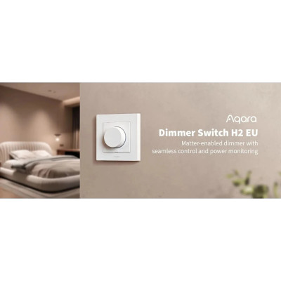 dimmer inteligent aqara light switch h2 eu gri (kd-r01d) , zigbee si thread