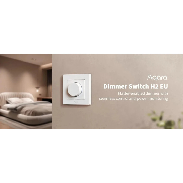 dimmer inteligent aqara light switch h2 eu gri (kd-r01d) , zigbee si thread