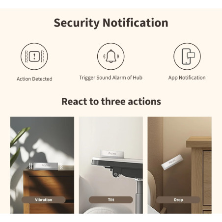 senzor de vibratie aqara t1, zigbee 3.0