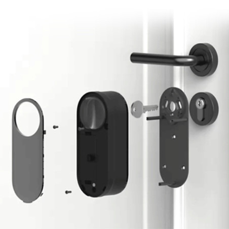 incuietoare yala inteligenta aqara u200 lite, neagra, apple homekit