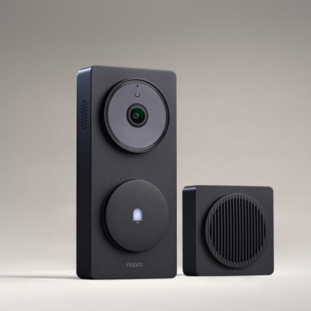 videointerfon inteligent aqara doorbell g410, compatibil cu apple home, matter, wifi, hub zigbee. 2k, ai