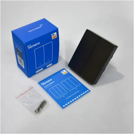 intrerupator smart simplu wifi sonoff m5-2c-80, 2.4 ghz, bluetooth, mecanic