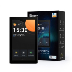 intrerupator inteligent sonoff nspanel pro 120, negru