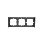 cadru triplu de montare sonoff m5-80 pentru instalarea intrerupatoarelor de perete, negru