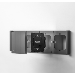 cadru triplu de montare sonoff m5-80 pentru instalarea intrerupatoarelor de perete, negru