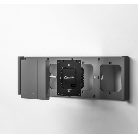 cadru triplu de montare sonoff m5-80 pentru instalarea intrerupatoarelor de perete, negru