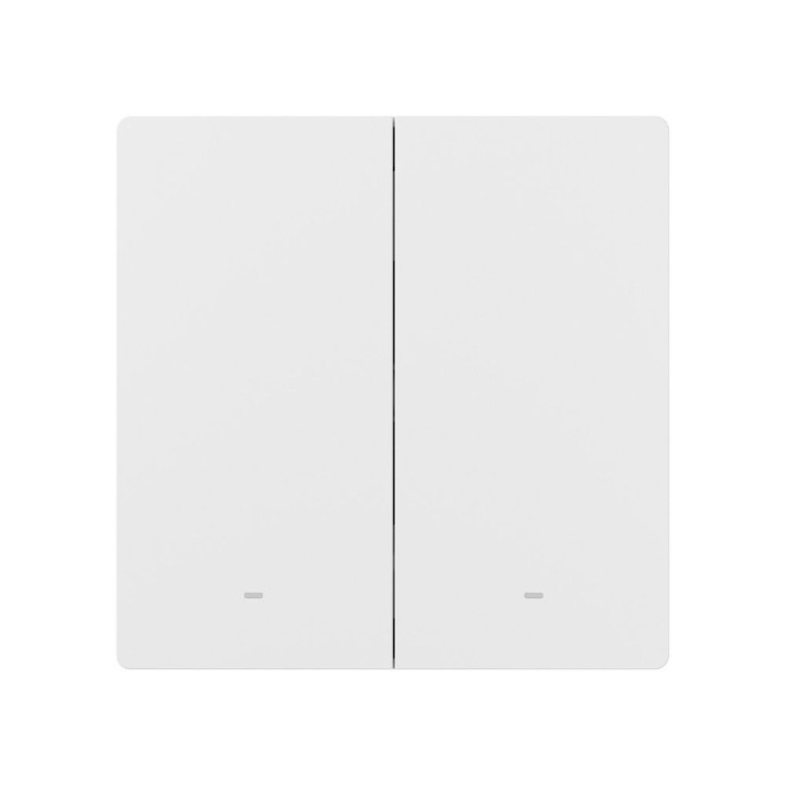 intrerupator inteligent sonoff zbm5-2c-86w, 2 canale, 10a, zigbee, alb