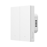 intrerupator inteligent sonoff zbm5-2c-86w, 2 canale, 10a, zigbee, alb