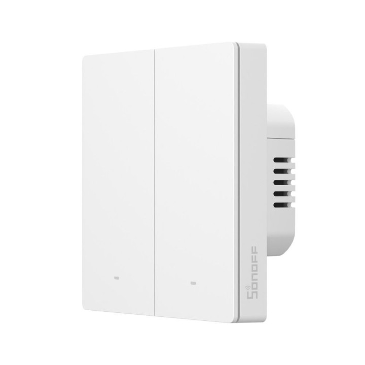 intrerupator inteligent sonoff zbm5-2c-86w, 2 canale, 10a, zigbee, alb