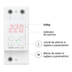 releu de protectie tensiune, zubr, monofazat, d2-40a red