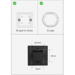 intrerupator smart cu touch si functie termostat sonoff ns panel - alb