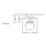 intrerupator smart cu touch si functie termostat sonoff ns panel - alb