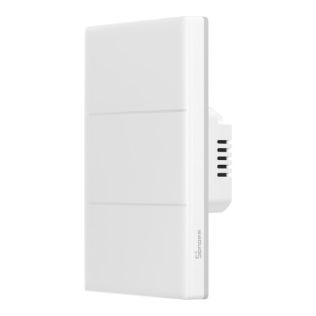 sonoff smart touch wall switch t5-3c-120 - intrerupator inteligent cu 3 canale, panou tactil, iluminare rgb si efecte sonor