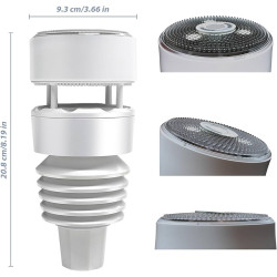 ecowitt weather station ws90 (wittboy) - statie meteo 6-in-1 de inalta precizie, senzor de ploaie piezoelectric si anemom