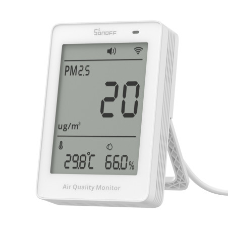 sonoff airguard pm2.5/pm10 - monitor inteligent al calitatii aerului cu matter over wi-fi (sawf-07p)