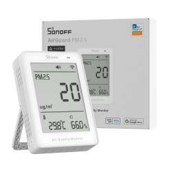 sonoff airguard pm2.5/pm10 - monitor inteligent al calitatii aerului cu matter over wi-fi (sawf-07p)