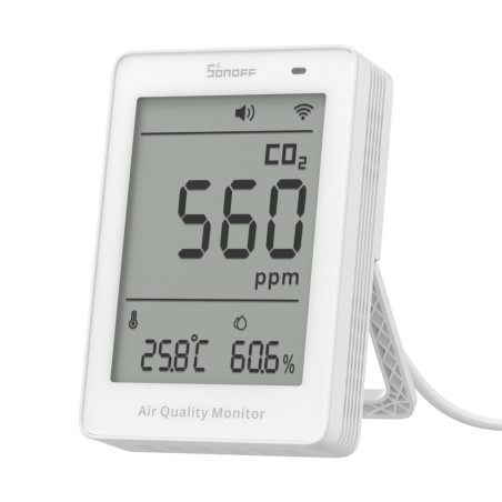 sonoff airguard co2 - monitor inteligent co2 cu matter over wi-fi pentru calitatea aerului (sawf-08p)