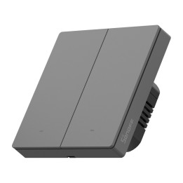 sonoff m5-2c-86m - intrerupator inteligent dublu cu buton fizic, 2 canale, protocol matter, seria switchman