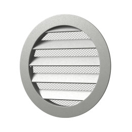 grila ventilatie rotunda o100mm, exterior o125mm, aluminiu