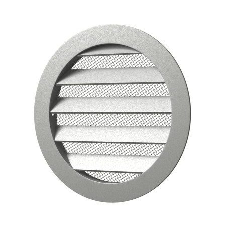 grila ventilatie rotunda o160mm exterior o185mm, aluminiu