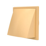 grila ventilatie o100mm patrata cu clapeta antiretur, exterior 150x150, asa plastic beige