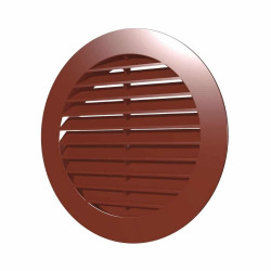 grila ventilatie rotunda o100mm, exterior o130mm, asa plastic terracotta