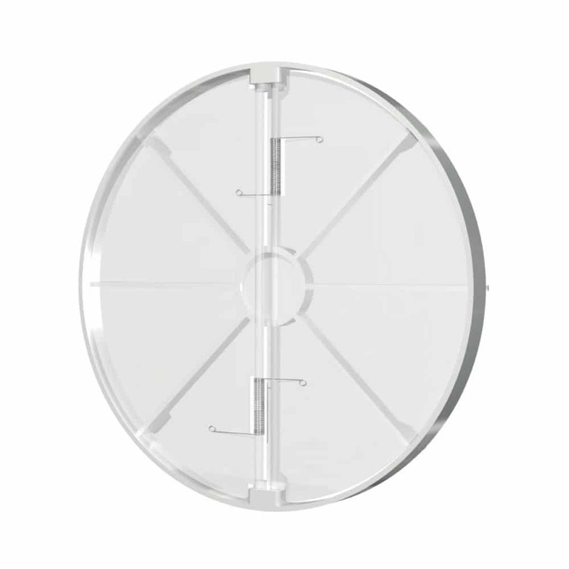 clapeta antiretur pentru ventilator baie o125mm, plastic alb