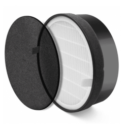 set filtre rezerva pentru purificator de aer levoit lv-h132, 3-in-1, pre filtru nylon, filtru hepa si filtru carbon activ, 2 buc