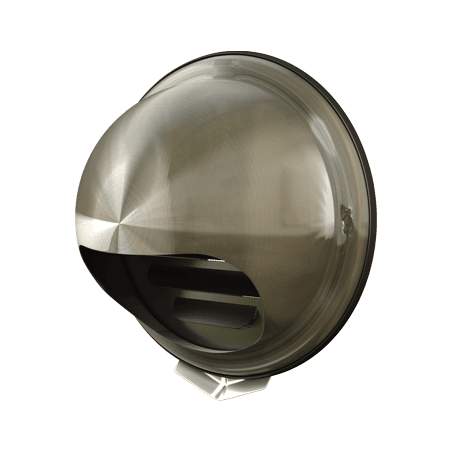 grila ventilatie o125 cu protectie ploaie si plasa antiinsecte, metal, gri