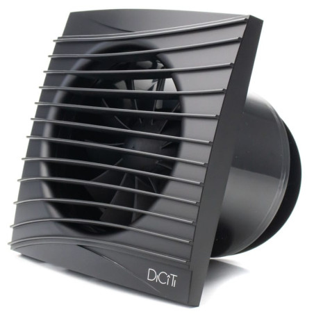 ventilator baie silent 4c, super silent, clapeta antiretur, motor long life 40000h, debit 90mc/h, o100mm, matt black