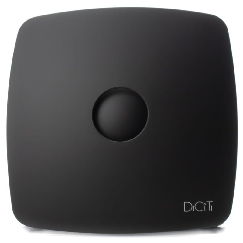 ventilator de baie rio 4c matt black debit 100 m3/h, diametru o98, clapeta antiretur, matt black