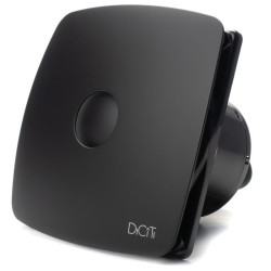 ventilator de baie rio 4c matt black debit 100 m3/h, diametru o98, clapeta antiretur, matt black