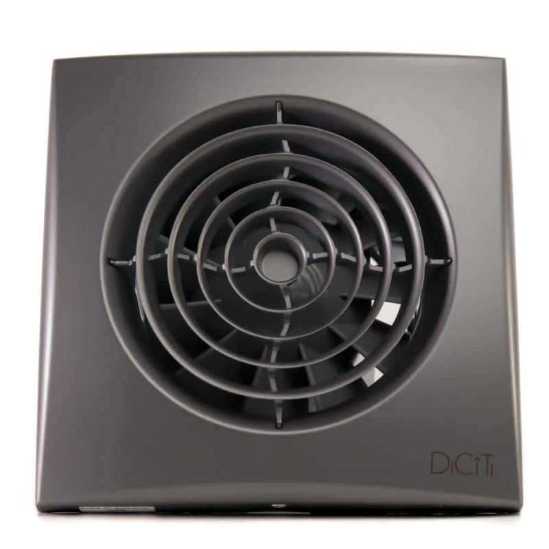 ventilator baie aura 4c silent, clapeta antiretur, garantie 2 ani, motor long life 40000h, debit 90mc/h, o100mm, dark gray meta