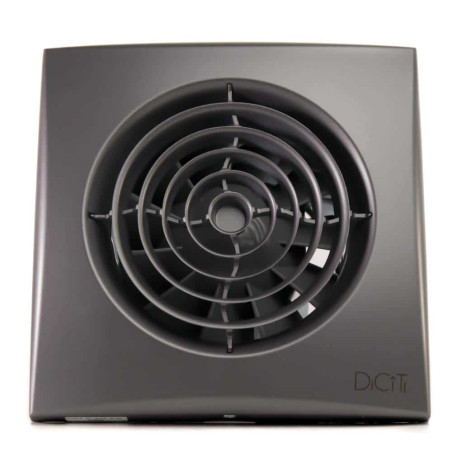 ventilator baie aura 4c silent, clapeta antiretur, garantie 2 ani, motor long life 40000h, debit 90mc/h, o100mm, dark gray meta