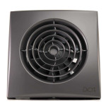 ventilator baie aura 4c silent, clapeta antiretur, garantie 2 ani, motor long life 40000h, debit 90mc/h, o100mm, dark gray meta