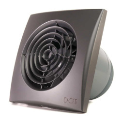 ventilator baie aura 4c silent, clapeta antiretur, garantie 2 ani, motor long life 40000h, debit 90mc/h, o100mm, dark gray meta
