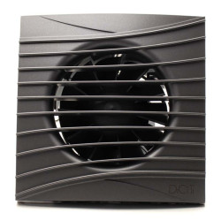 ventilator baie silent 5c, super silent, clapeta antiretur, motor long life 40000h, debit 180mc/h, o125mm, dark gray metal