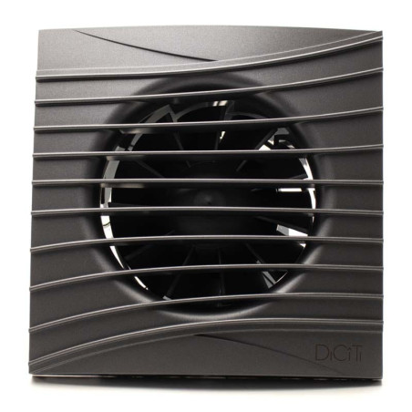 ventilator baie silent 5c, super silent, clapeta antiretur, motor long life 40000h, debit 180mc/h, o125mm, dark gray metal