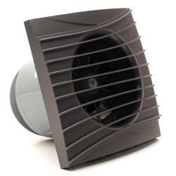 ventilator baie silent 5c, super silent, clapeta antiretur, motor long life 40000h, debit 180mc/h, o125mm, dark gray metal