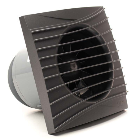 ventilator baie silent 5c, super silent, clapeta antiretur, motor long life 40000h, debit 180mc/h, o125mm, dark gray metal
