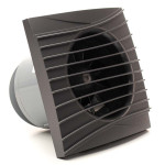 ventilator baie silent 5c, super silent, clapeta antiretur, motor long life 40000h, debit 180mc/h, o125mm, dark gray metal