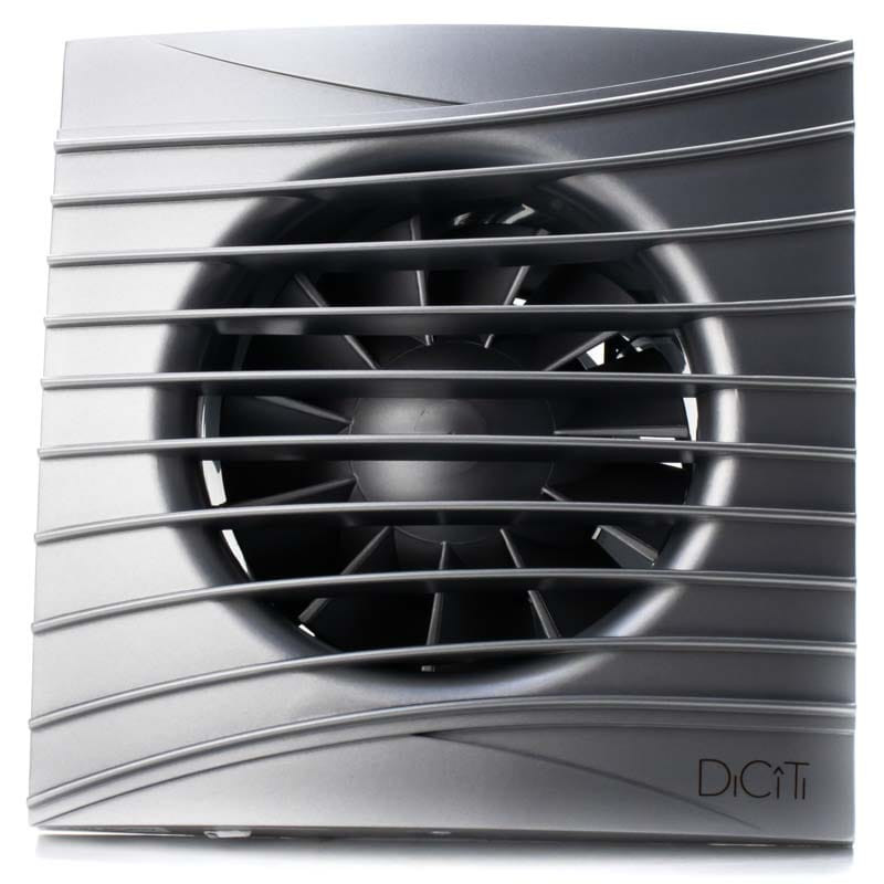 ventilator baie silent 5c, super silent, clapeta antiretur, motor long life 40000h, debit 180mc/h, o125mm, gray metal