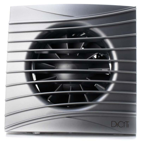 ventilator baie silent 5c, super silent, clapeta antiretur, motor long life 40000h, debit 180mc/h, o125mm, gray metal