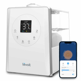 umidificator de aer levoit lv600s smart hybrid, wi-fi ultrasonic, rezervor 6l, super silentios, aromaterapie, functie auto, auto