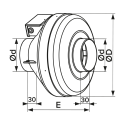 ventilator centrifugal de tubulatura cyclone 315, debit 1500mc/h, diametru o315mm