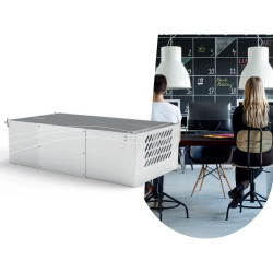 helty flow 600 steel - montaj tavan sau perete (600 m³/h)