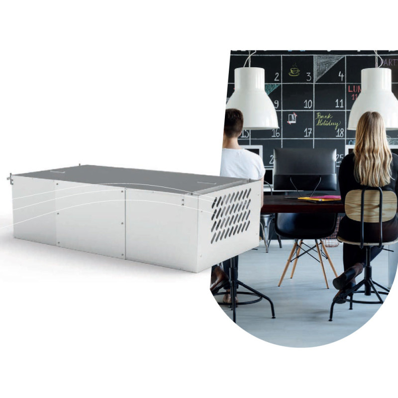 helty flow 600 steel - montaj tavan sau perete (600 m³/h)